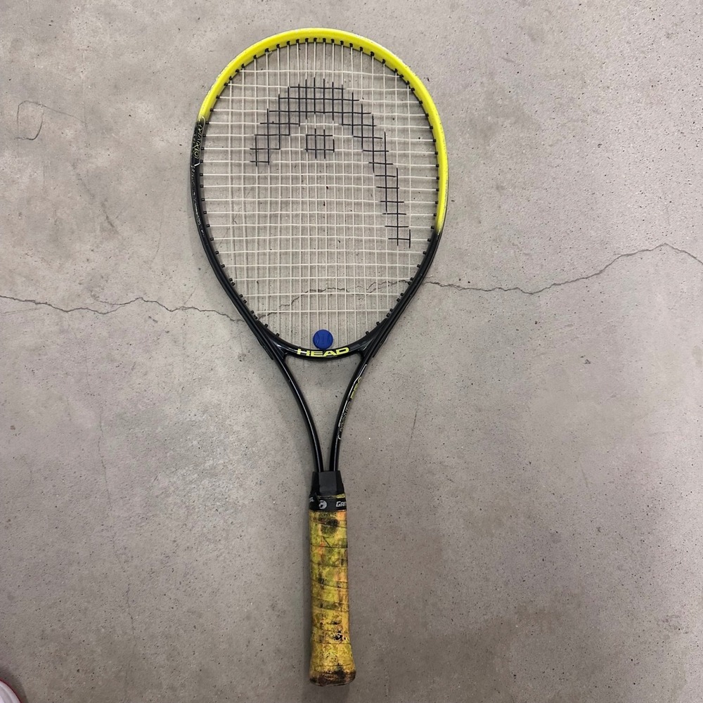 Head Tennis Racquet Oversize Grip Strung Black Yellow‎ Adult Sport